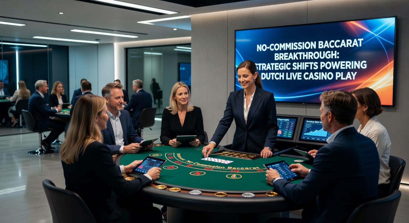 Speler analyseert baccarat strategie op scherm tijdens live sessie, met grafieken van winstkansen en house edge