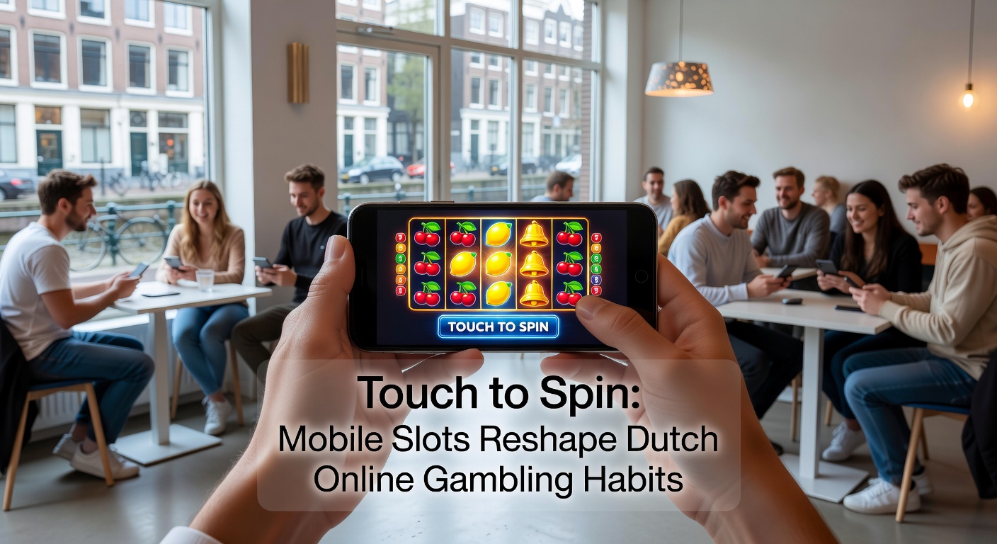 Grafiek met stijgende lijn van mobiel gokverkeer in Nederland, met iconen van slots en smartphones