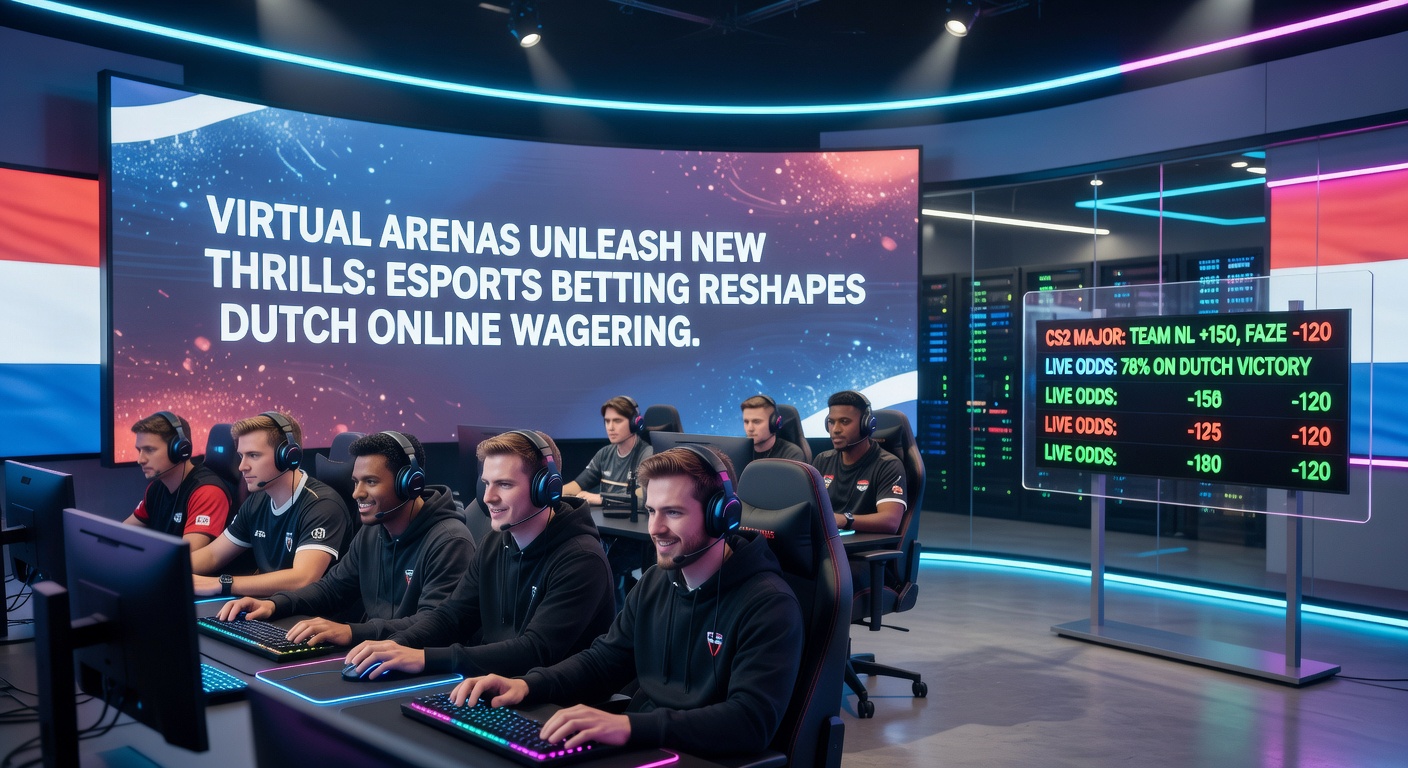 Dichte-up van een professionele esports-speler met headset, typend op een gaming-pc tijdens een intens toernooi