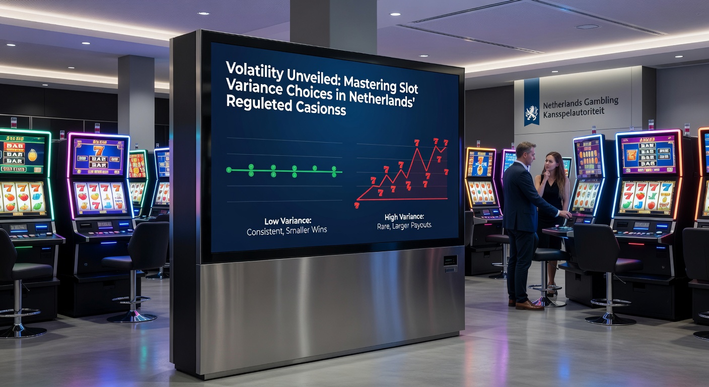 Grafiek vergelijkt winfrequentie en uitbetalingshoogte tussen low- en high-volatiliteit slots in Nederlandse casinos